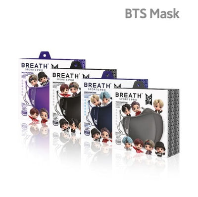 BTS TinyTan Breath Sports Pro Mask + Strap Korean Kbeauty