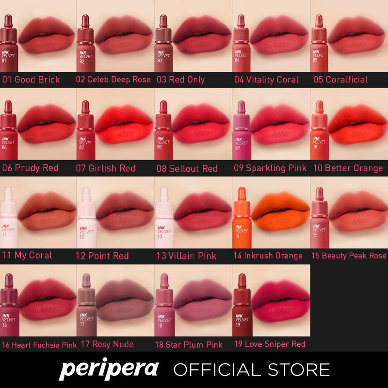 PERIPERA Ink The Velvet (13 Colors) Korean Kbeauty Cosmetics