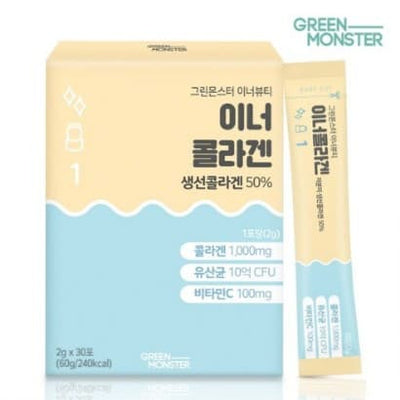 GREEN MONSTER Inner Beauty Collagen 30 Sticks.